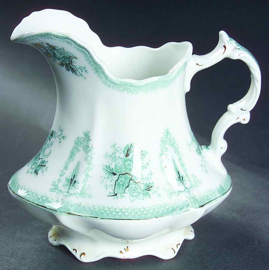 Brussels Green (Gold Trim) Creamer by Grindley-1