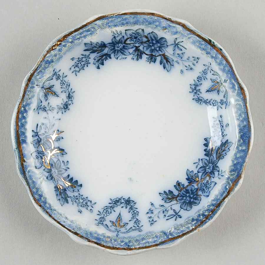 Brussels Blue (Gold Trim) Butter Pat by Grindley-1