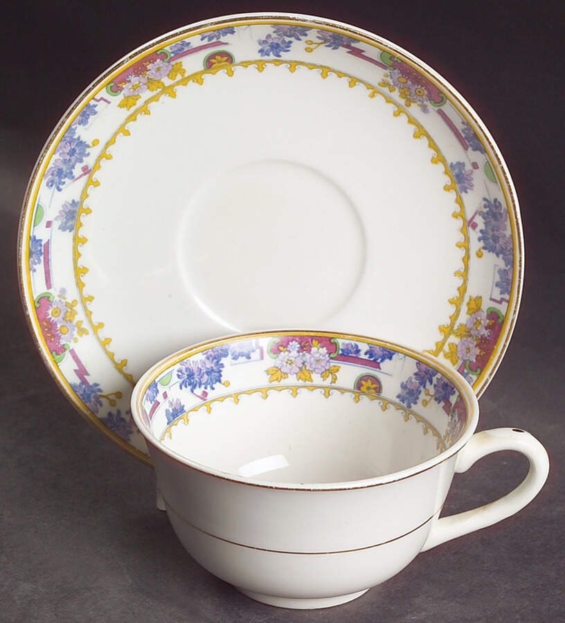 Cadore Flat Cup & Saucer Set by Grindley-1