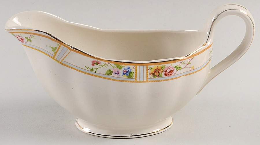 Carmona (Scalloped Edge) Gravy Boat by Grindley-1