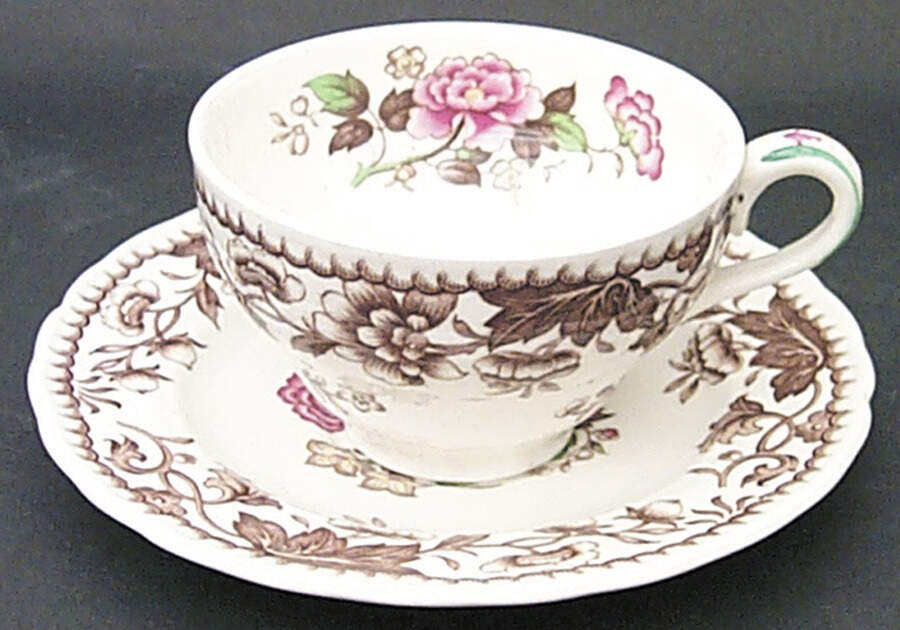 Cathay Flat Cup & Saucer Set by Grindley-1