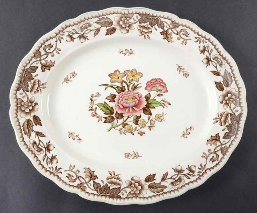 Cathay 14" Oval Serving Platter by Grindley-1