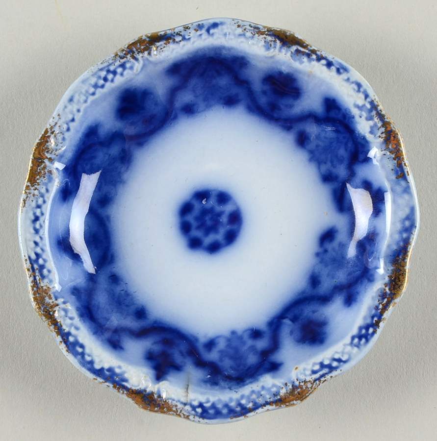 Celtic (Flow Blue) Butter Pat by Grindley-1