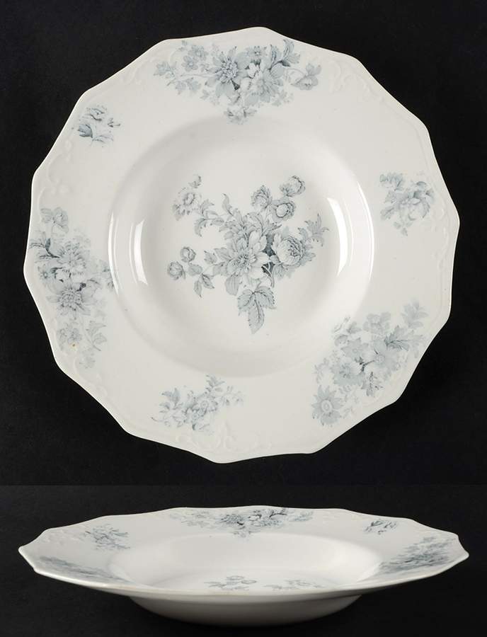 Chatsworth Blue Gray (No Gold) Rim Soup Bowl by Grindley-1