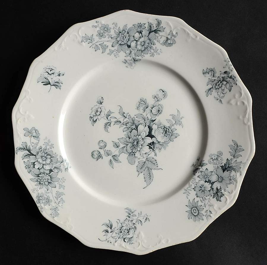Chatsworth Blue Gray (No Gold) Luncheon Plate by Grindley-1