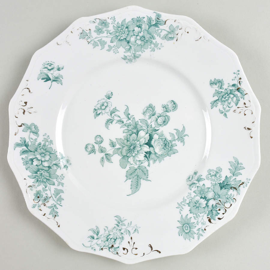 Chatsworth Green (Gold Lines) Luncheon Plate by Grindley-1