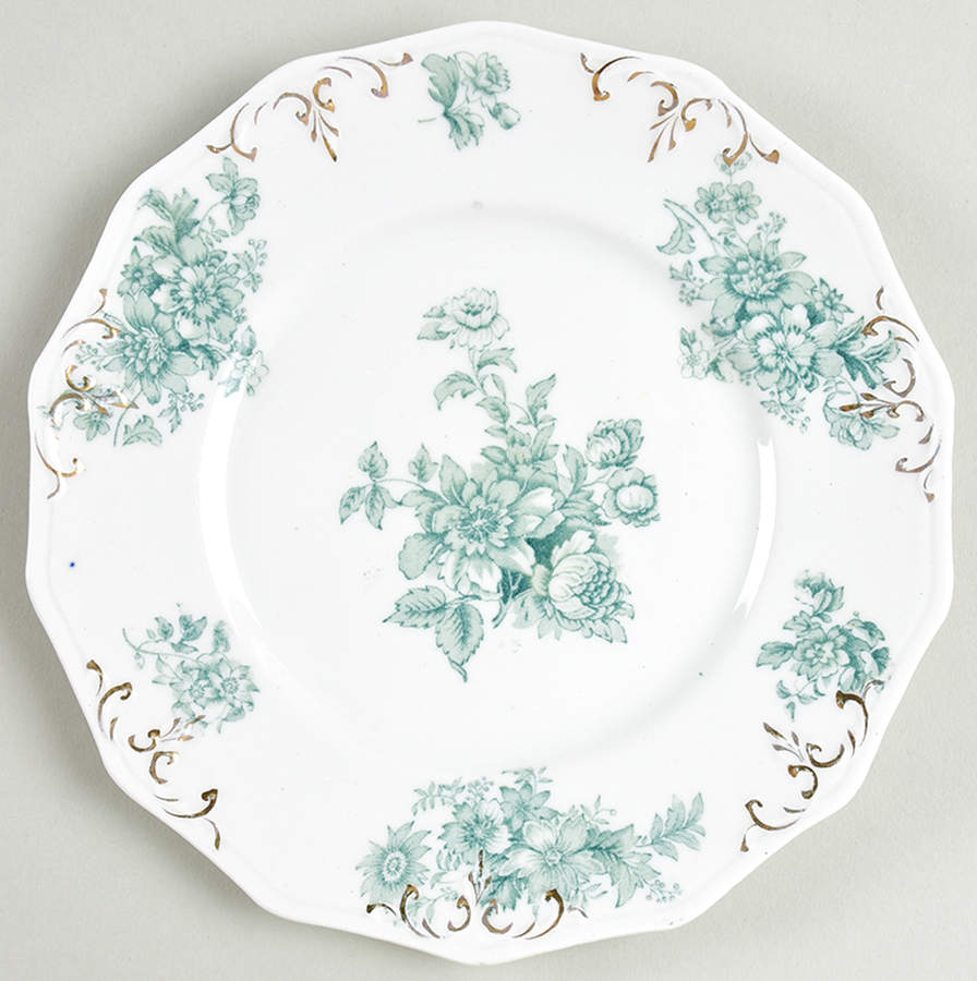 Chatsworth Green (Gold Lines) Bread & Butter Plate by Grindley-1