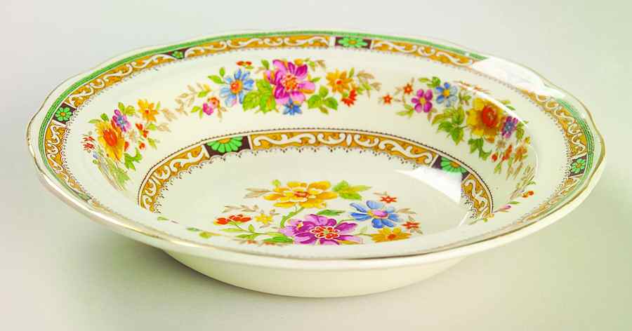 Chelsea Bouquet Rim Cereal Bowl by Grindley-1