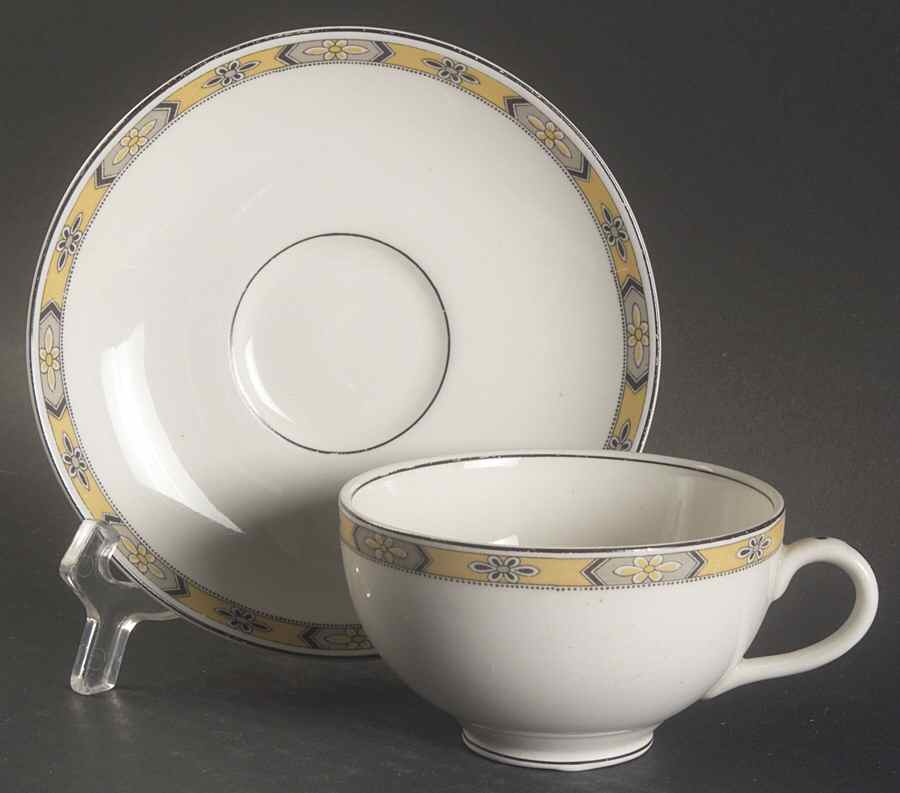 Chester Flat Cup & Saucer Set by Grindley-1