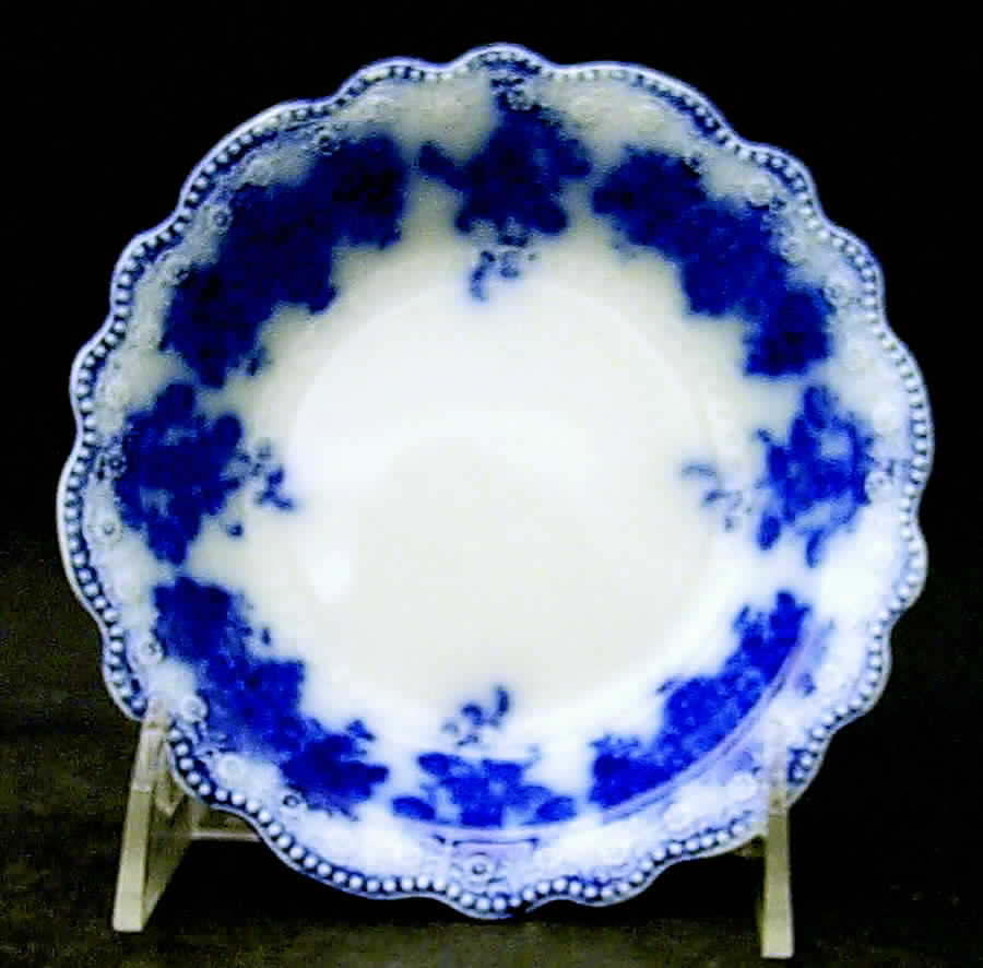 Clarence (Flow Blue, Gold Accent) Fruit/Dessert (Sauce) Bowl by Grindley-1