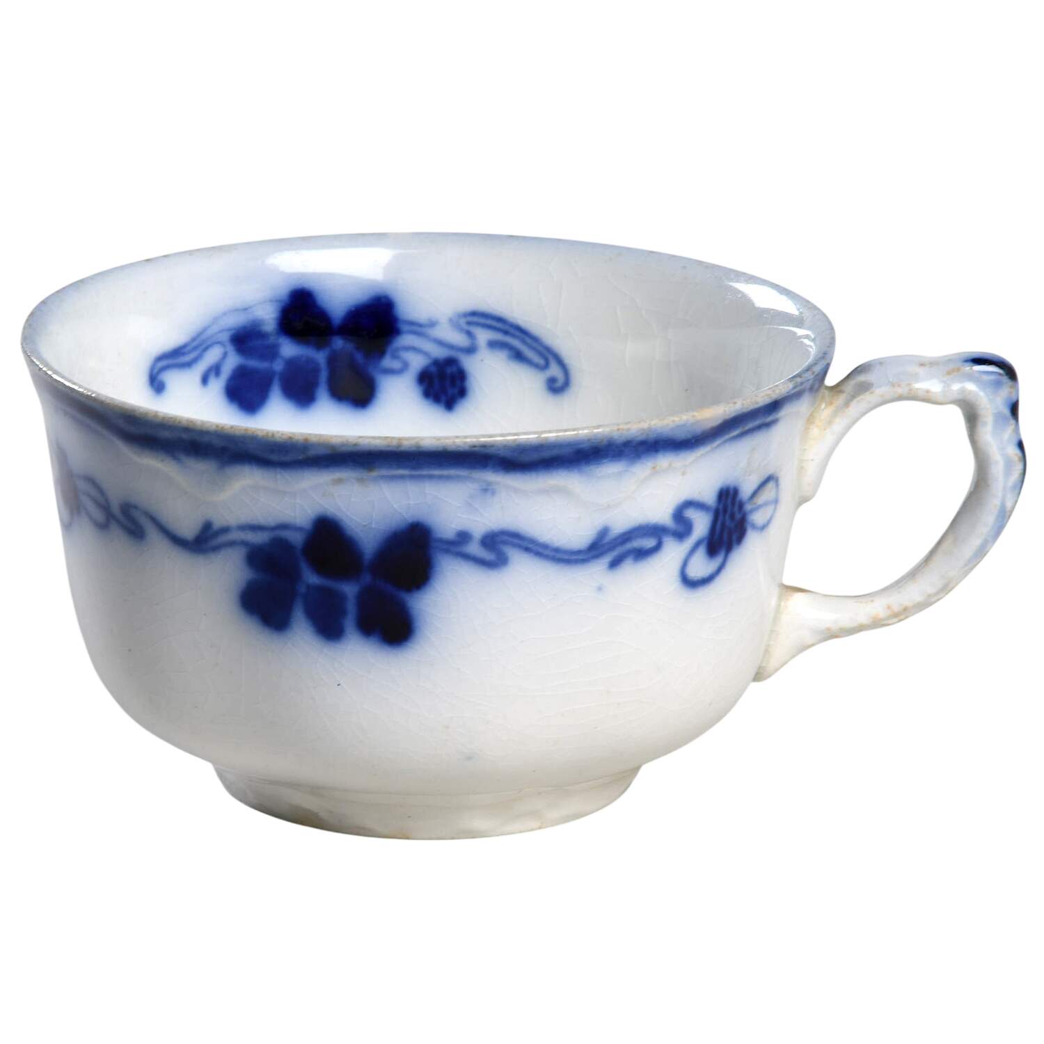 Clover (Flow Blue) Flat Cup by Grindley-1