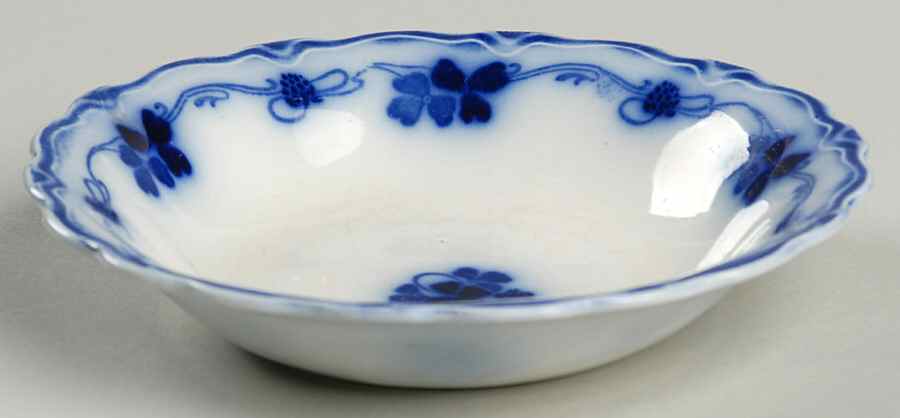 Clover (Flow Blue) Fruit/Dessert (Sauce) Bowl by Grindley-1