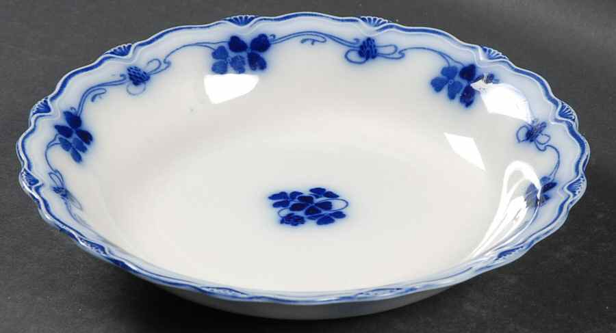 Clover (Flow Blue) Coupe Soup Bowl by Grindley-1