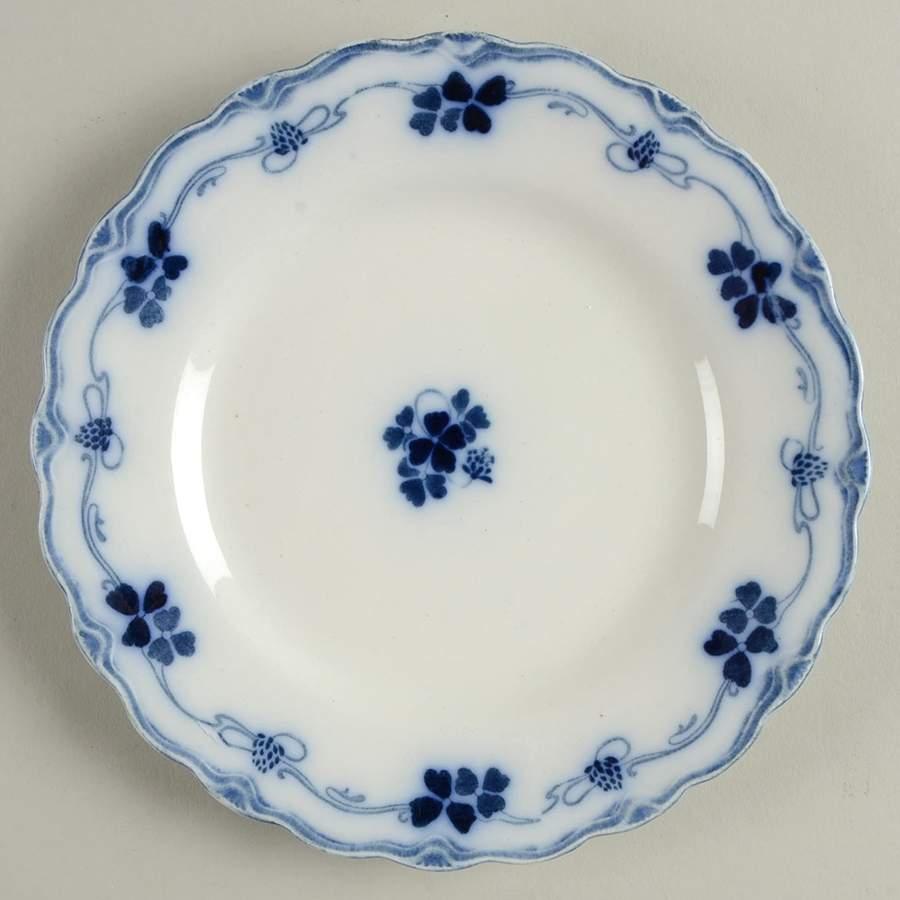 Clover (Flow Blue) Salad Plate by Grindley-1