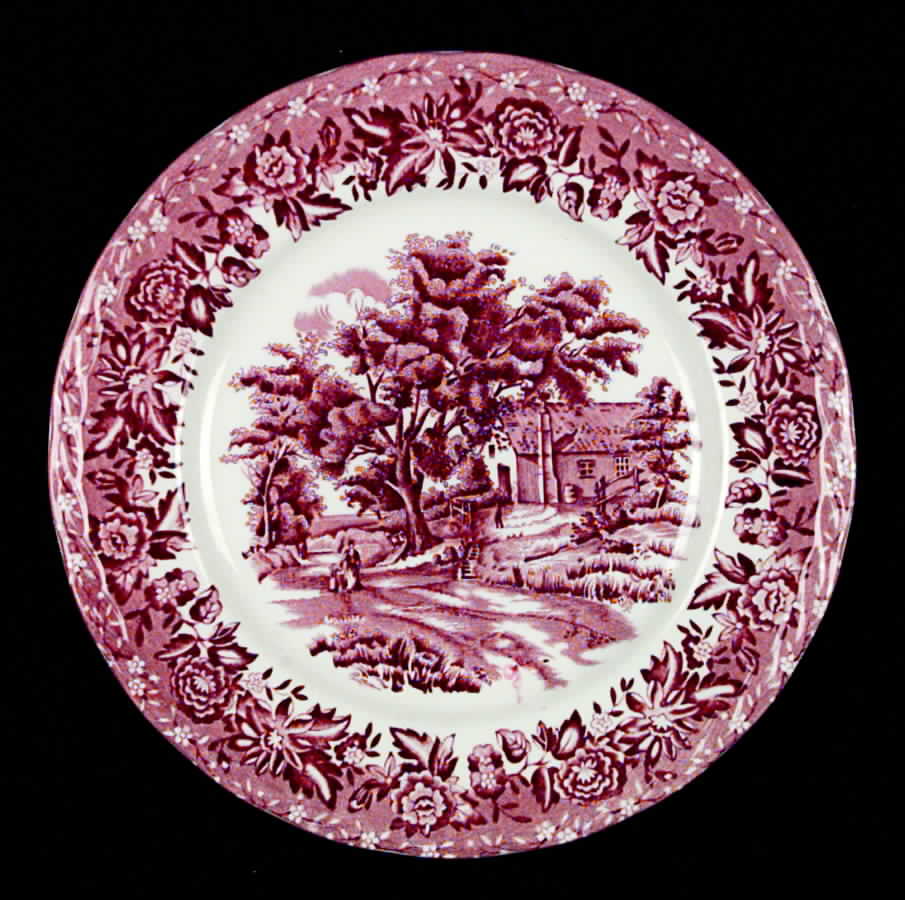 Country Style Pink Salad Plate by Grindley-1