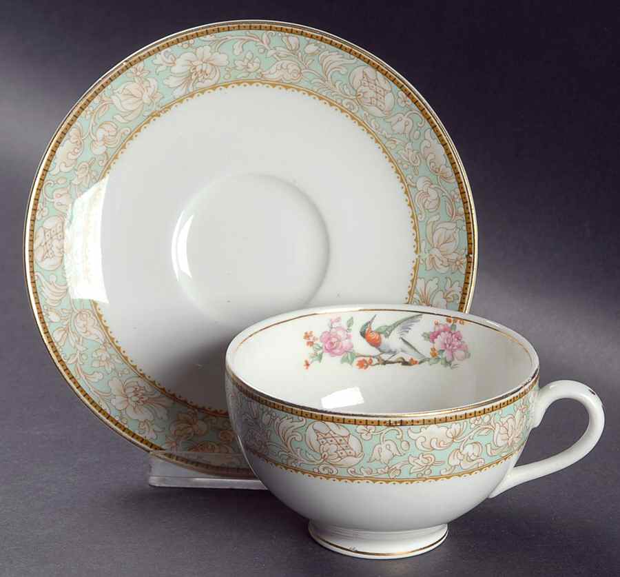 Crescent Flat Cup & Saucer Set by Grindley-1