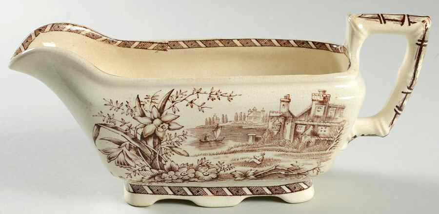 Daffodil Brown Gravy Boat by Grindley-1