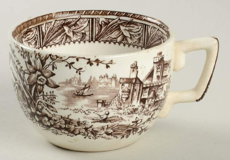 Daffodil Brown Flat Cup by Grindley-1