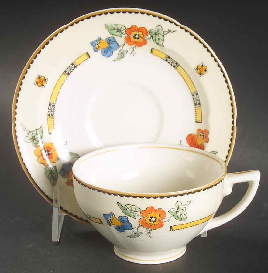 Dartmouth Footed Cup & Saucer Set by Grindley-1