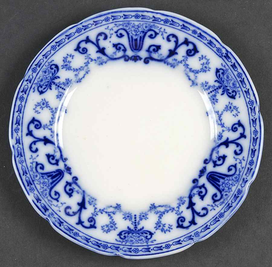 Denton (Flow Blue) Bread & Butter Plate by Grindley-1