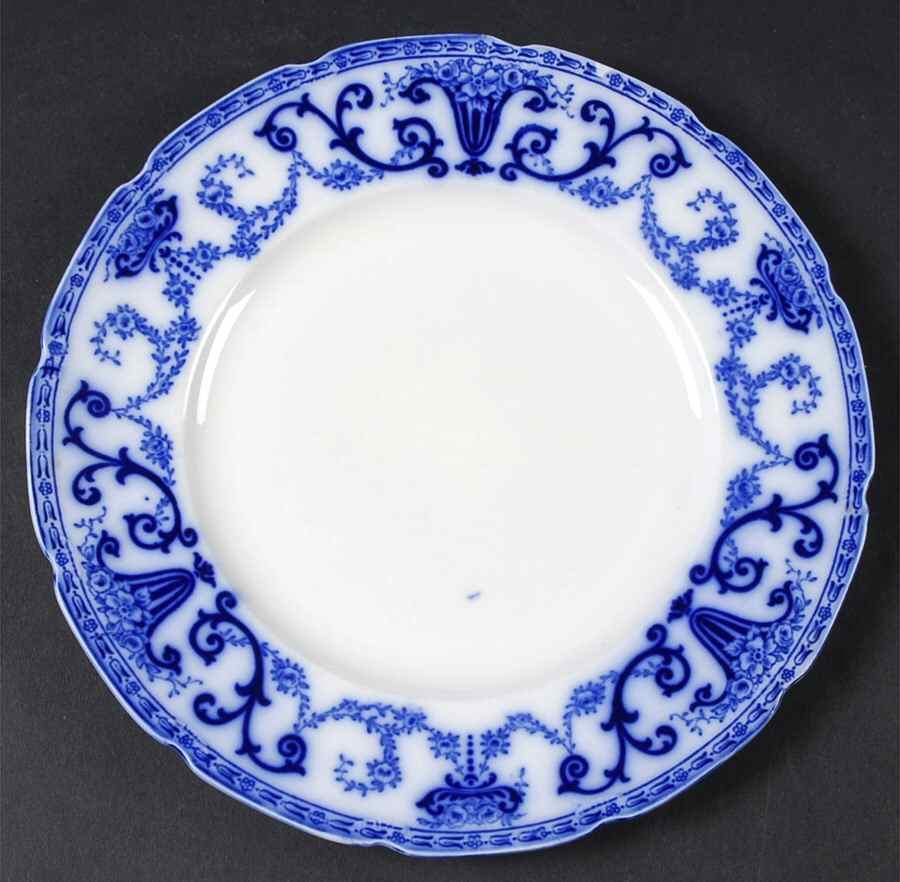 Denton (Flow Blue) Luncheon Plate by Grindley-1
