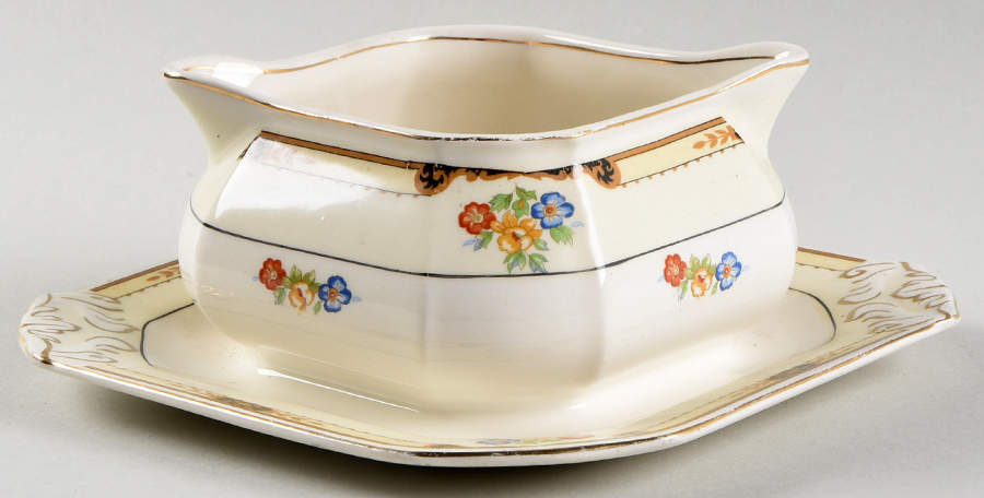 The Dorset Gravy Boat with Attached Underplate by Grindley-1