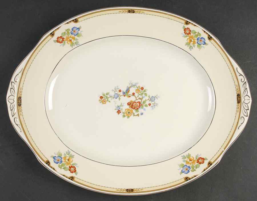 The Dorset 14" Oval Serving Platter by Grindley-1