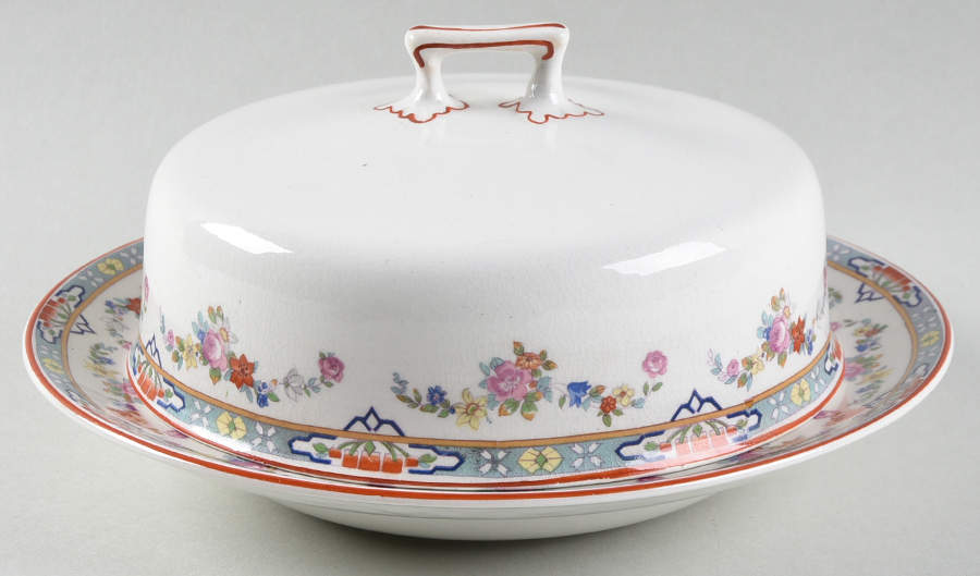 Dresden Round Covered Butter by Grindley-1