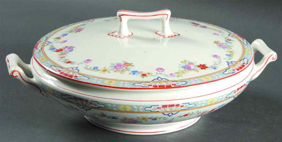 Dresden Round Covered Vegetable by Grindley-1