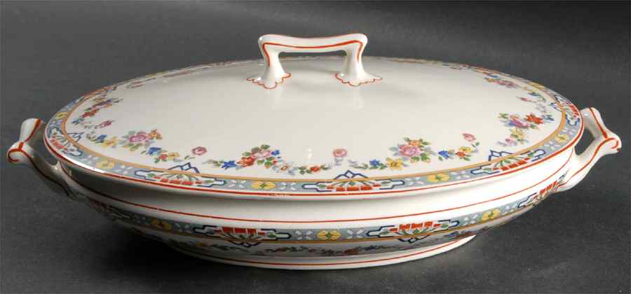 Dresden Oval Covered Vegetable by Grindley-1
