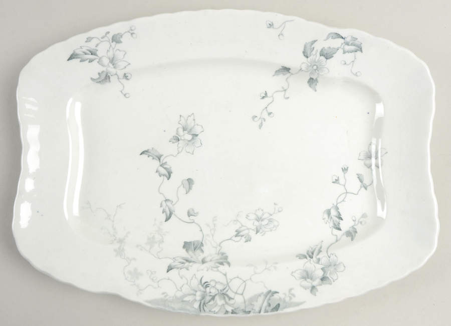 Duchess Blue Gray 11" Rectangular Serving Platter by Grindley-1
