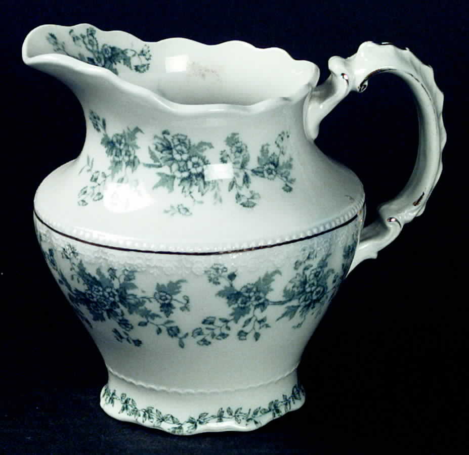 Eileen (White Background, Gold Trim) Creamer by Grindley-1