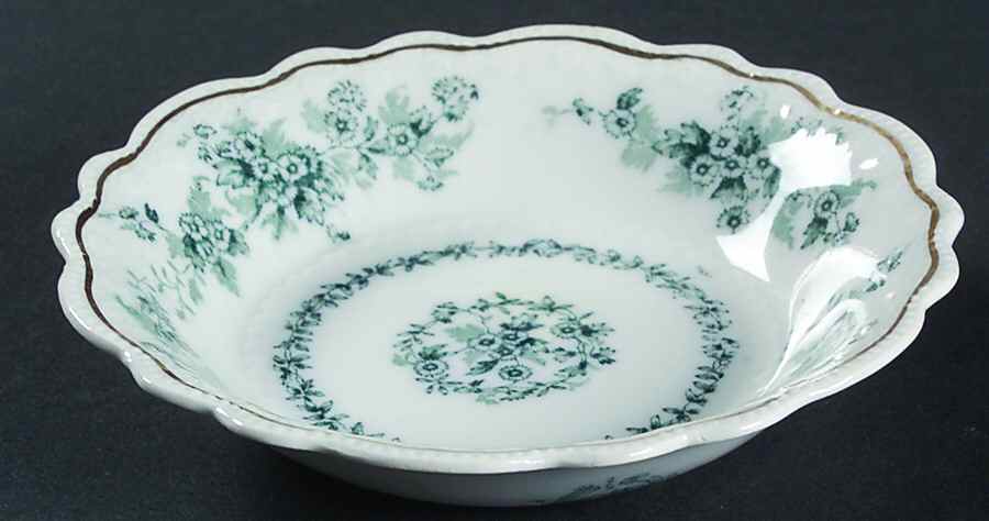 Eileen (White Background, Gold Trim) Fruit/Dessert (Sauce) Bowl by Grindley-1