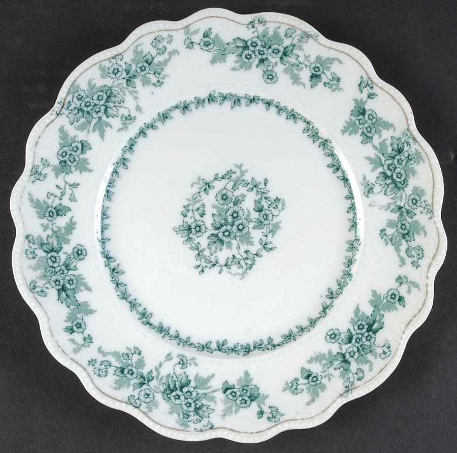 Eileen (White Background, Gold Trim) Salad Plate by Grindley-1