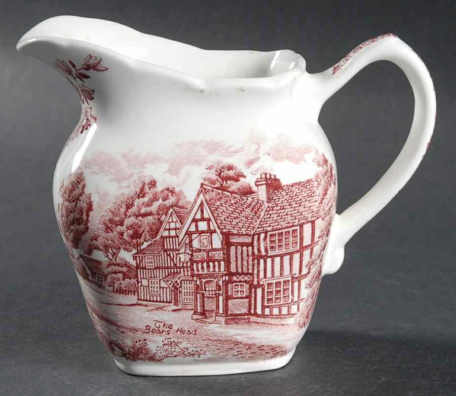 English Country Inns Pink Creamer by Grindley-1