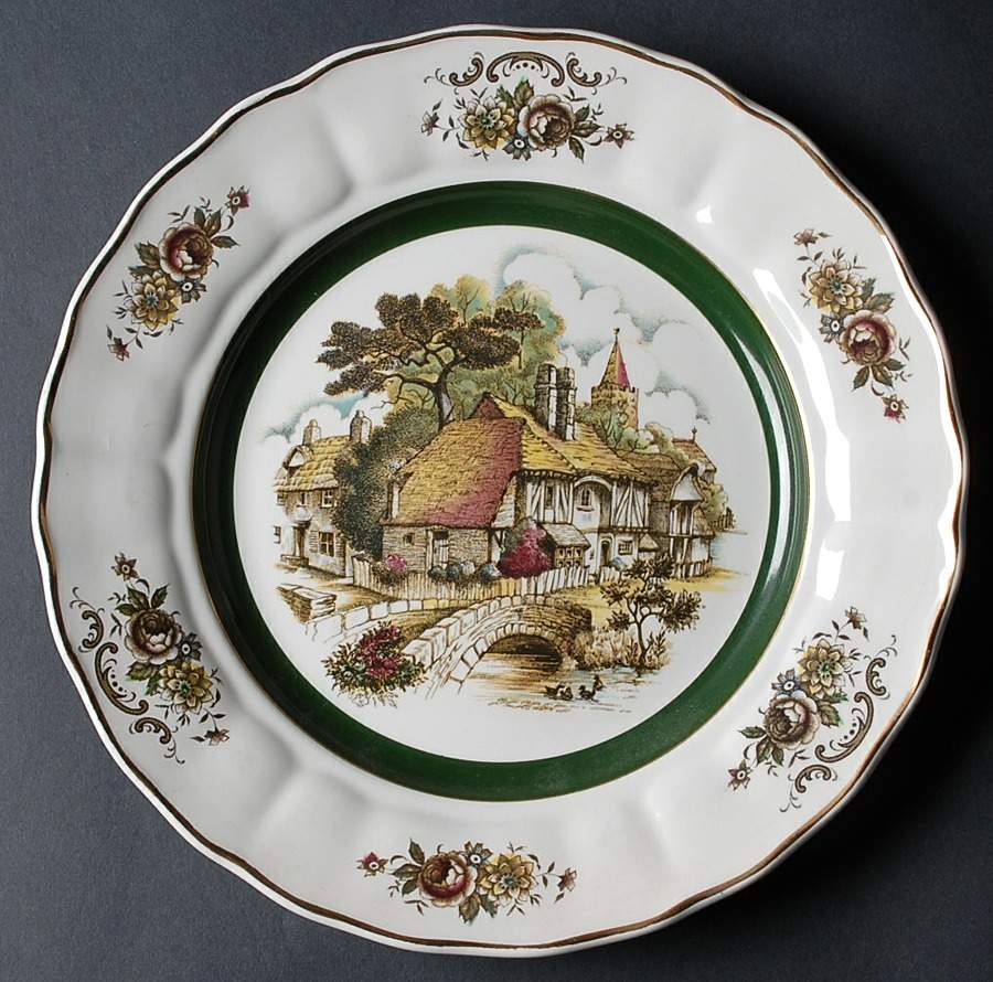 English Rural Scenes Wall Plate by Grindley-1