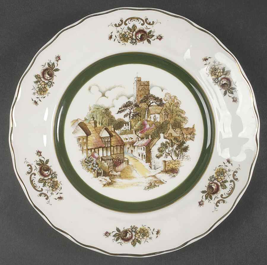 English Rural Scenes Wall Plate by Grindley-1