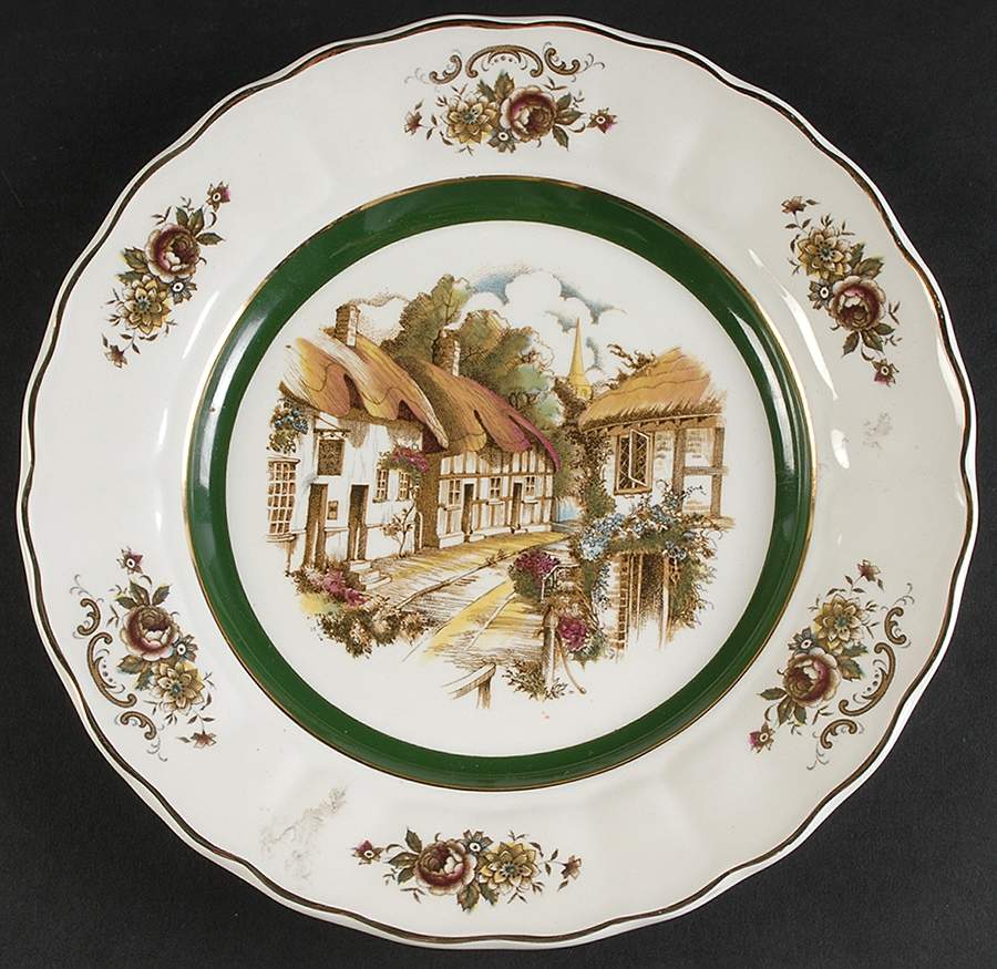 English Rural Scenes Wall Plate by Grindley-1