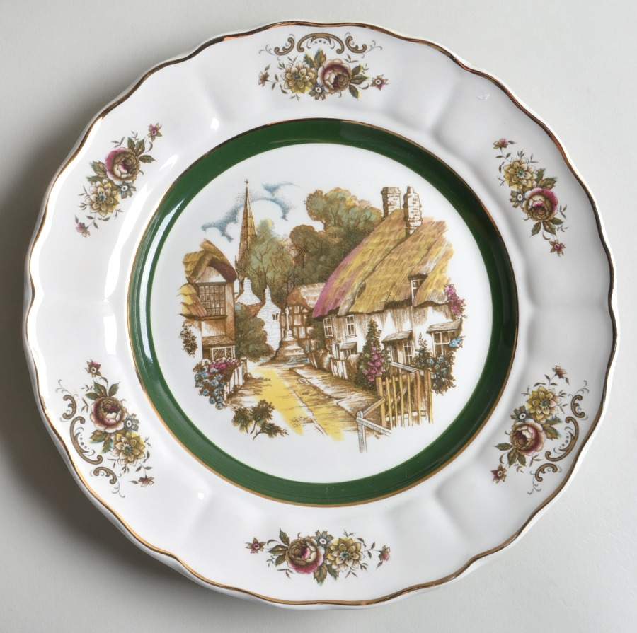 English Rural Scenes Wall Plate by Grindley-1