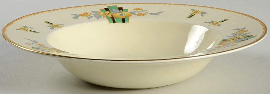 Evergreen Rim Soup Bowl by Grindley-1