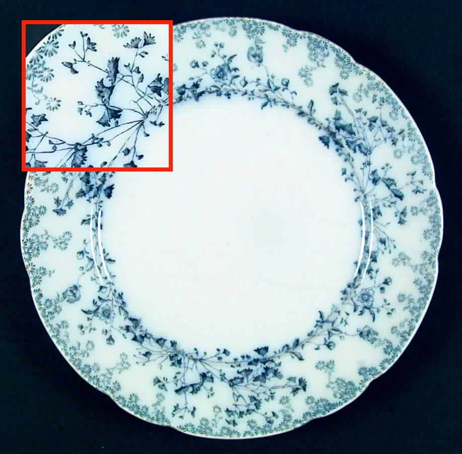 Fern Blue Dinner Plate by Grindley-1
