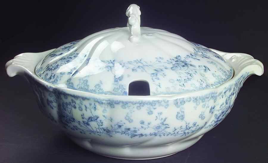 Fern Blue Tureen &  Lid by Grindley-1