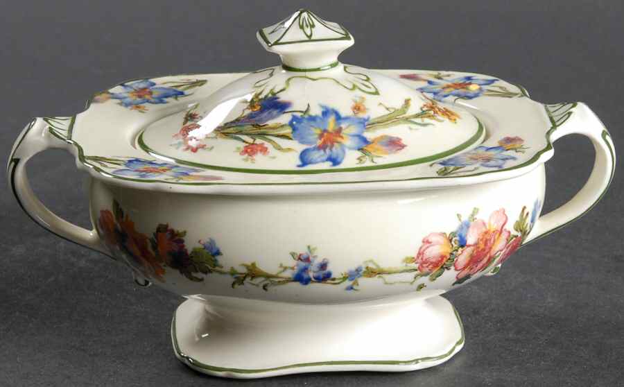 The Fleurette Sugar Bowl & Lid by Grindley-1