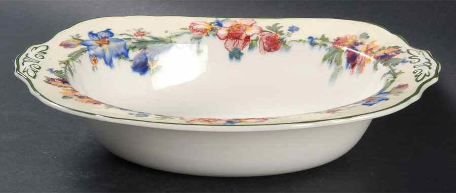 The Fleurette 9" Oval Vegetable Bowl by Grindley-1
