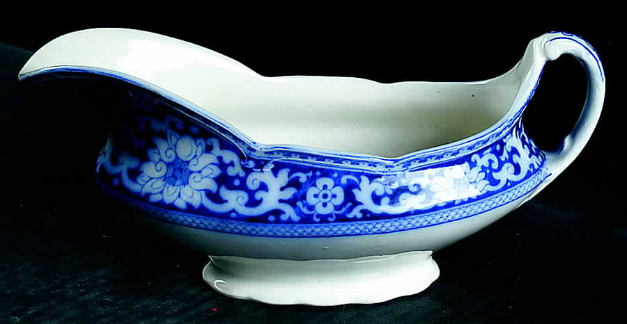 Glenmore Blue and White Gravy Boat by Grindley-1