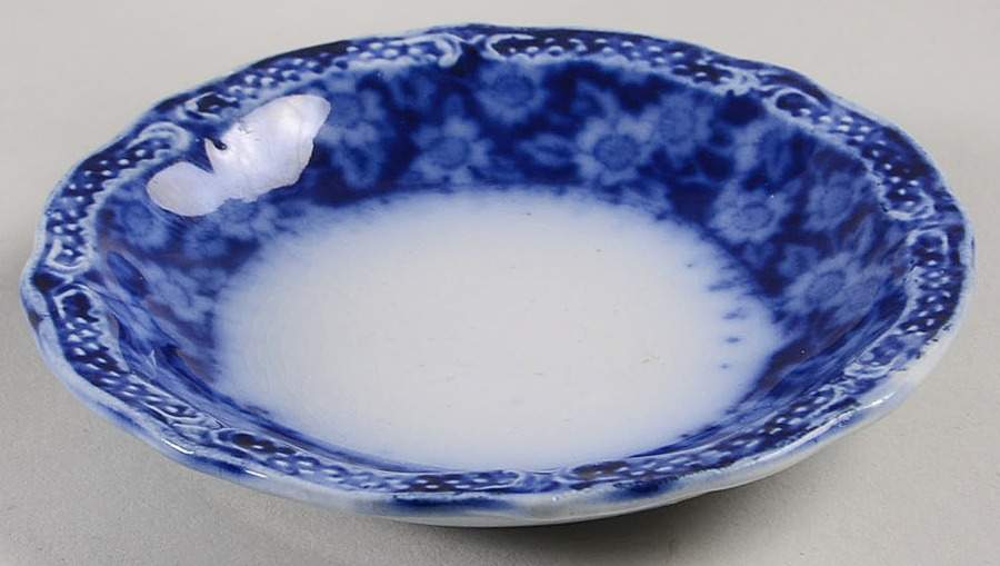 Grace (Flow Blue) Butter Pat by Grindley-1