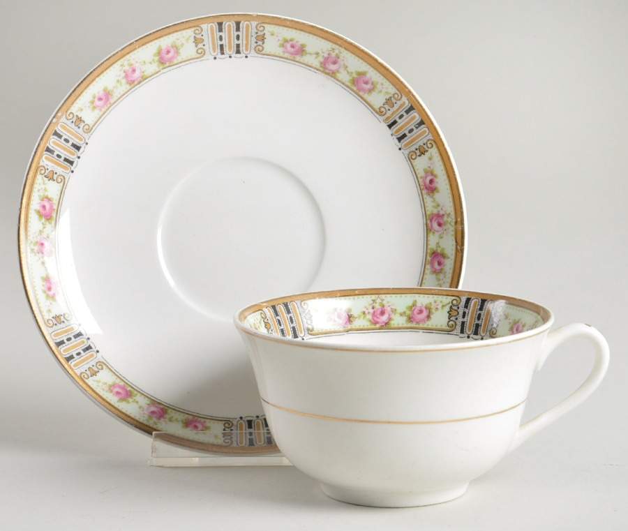 GRI2 Flat Cup & Saucer Set by Grindley-1