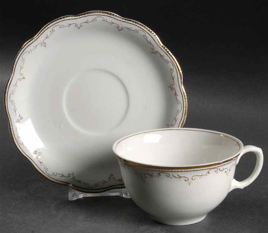 520 Flat Cup & Saucer Set by Grindley-1