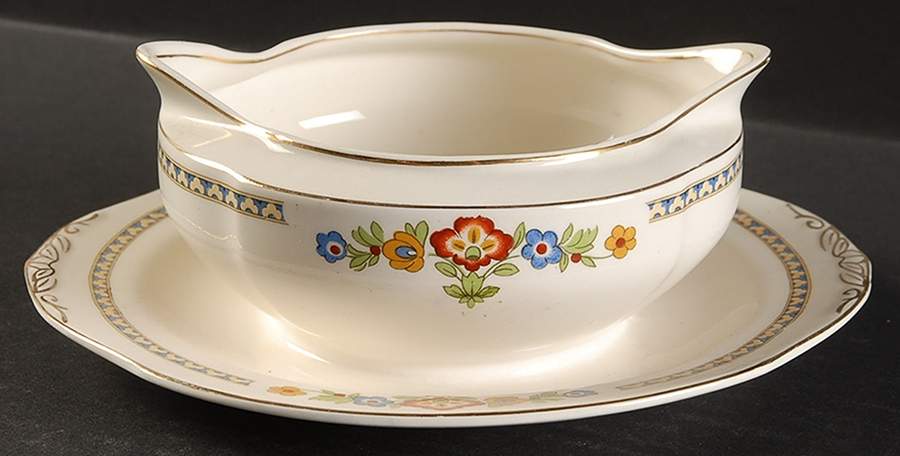 Carinthia Gravy Boat with Attached Underplate by Grindley-1