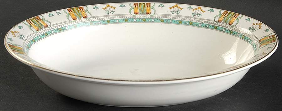 GRI42 9" Oval Vegetable Bowl by Grindley-1